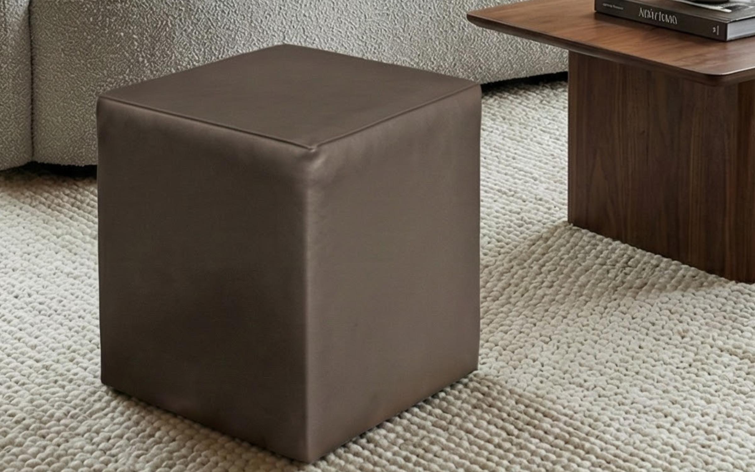 Taburet Relax, piele maro  1